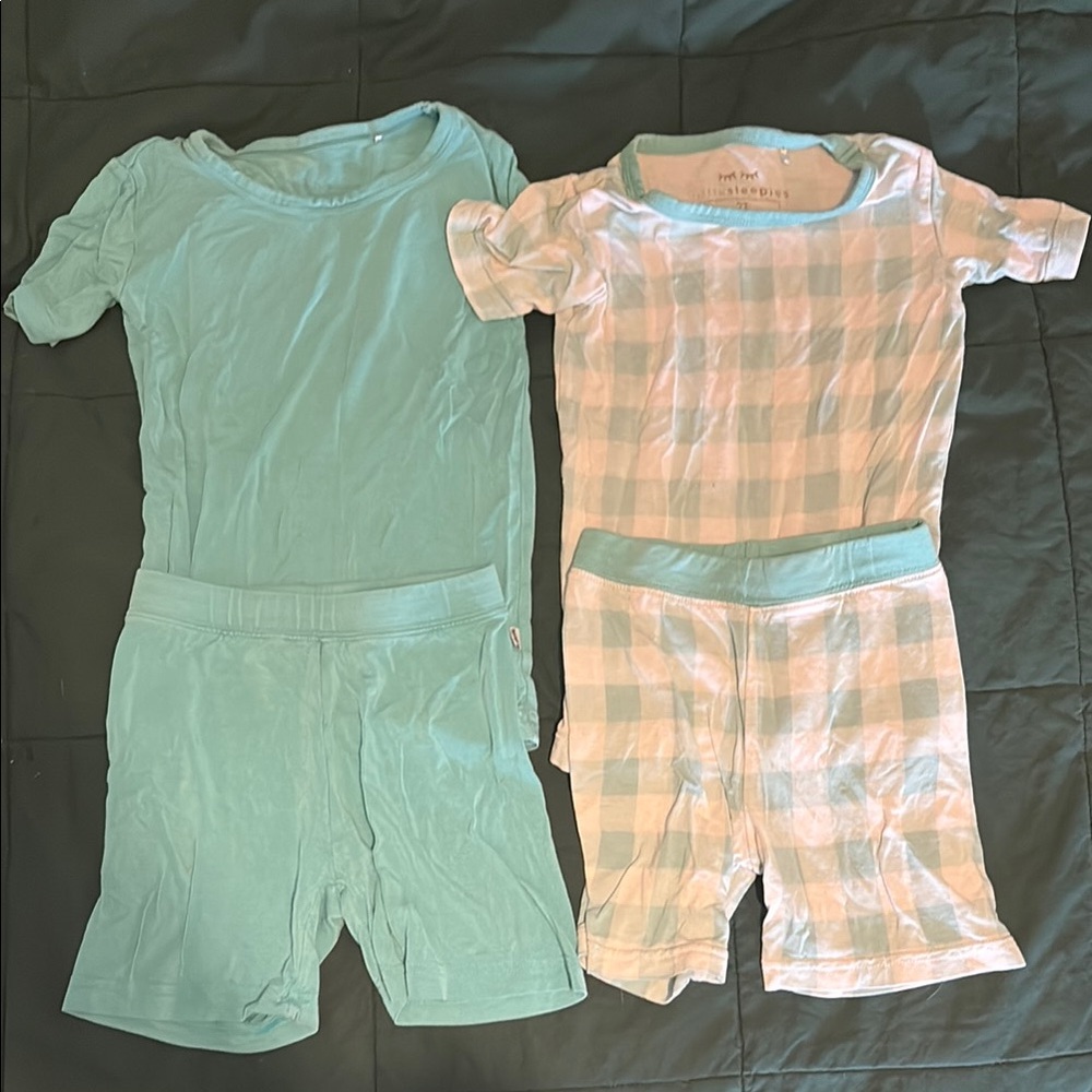 Little Sleepies Blue and White Pajama Sets (2T)